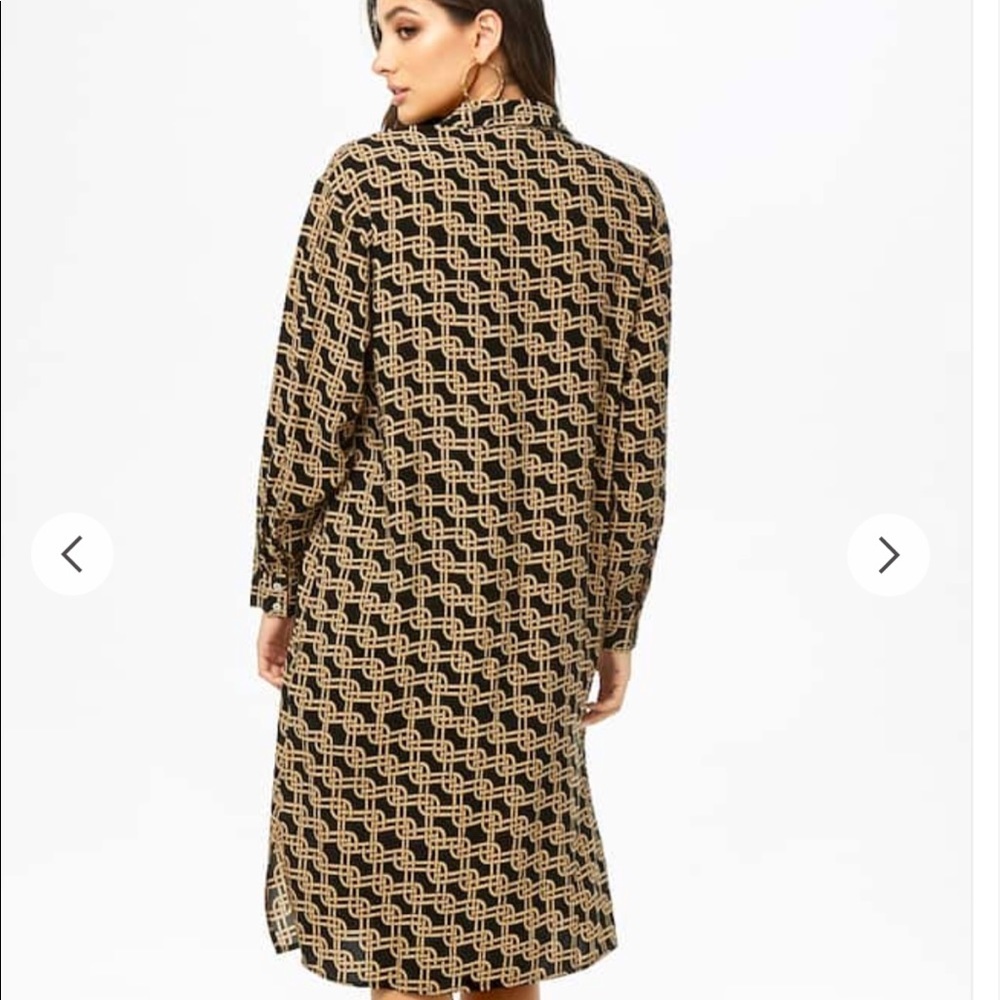 Chain Print Longline Shirt - Picture 4 of 6